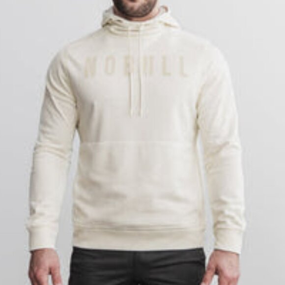Men's NOBULL Pullover Hoodie in Ivory, Size M - Picture 1 of 4